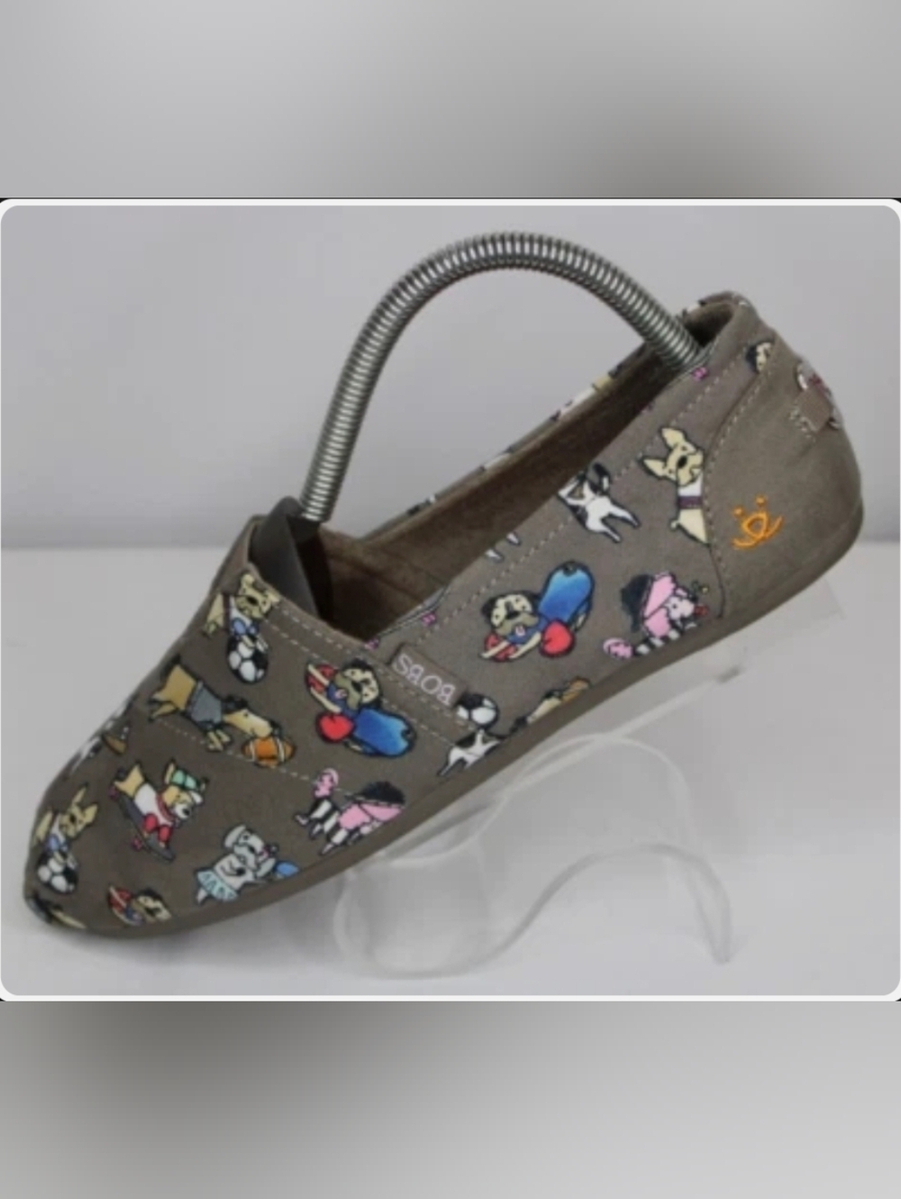 BOBS from Skechers "Go Fetch" Sporty Dog Print Slip-On Shoes METAL DOGTAGS. - Picture 9 of 9